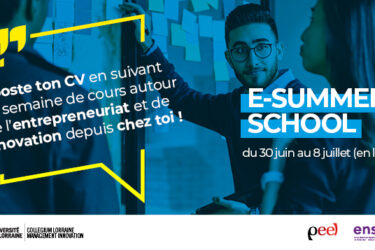 E-summer School 2020  « Entrepreneuriat et innovation dans un environnement interculturel » du 30 juin au 8 juillet