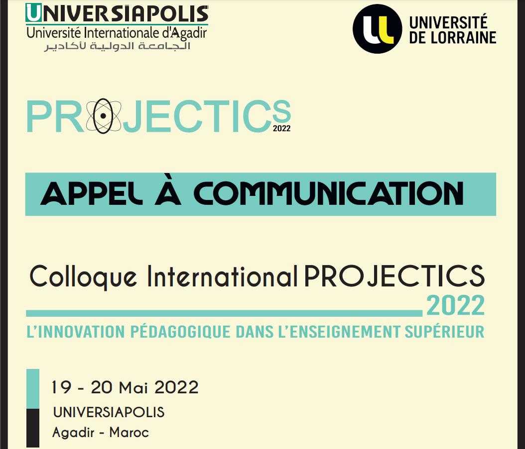 You are currently viewing Colloque International PROJECTICS le 19 et 20 mai 2022 – Appel à Communication